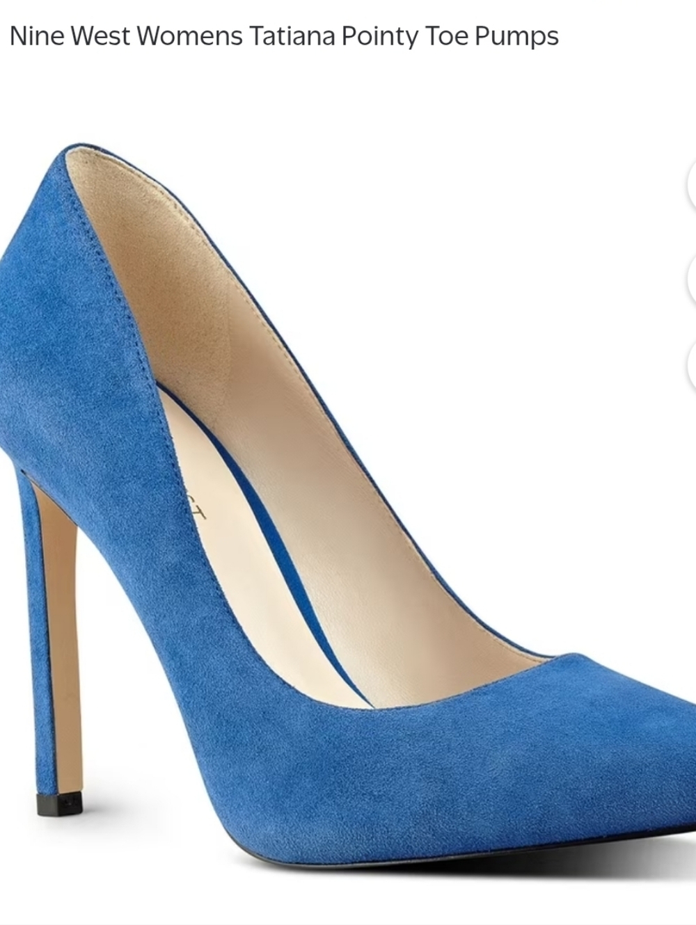 Nine West Suede Leather Tatiana Pointy Toe Pumps